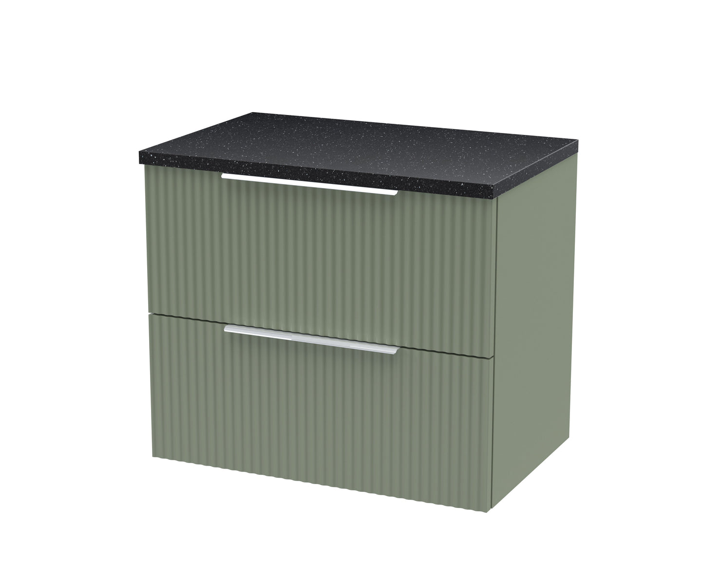 Hudson Reed Fluted Wall Hung 2 Drawer Vanity & Worktop