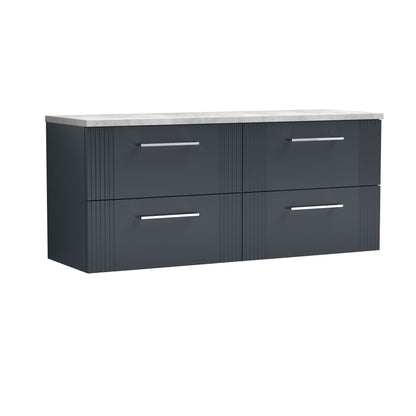 Nuie v1200 Wall Hung 4-Drawer Vanity & Basin/Worktop