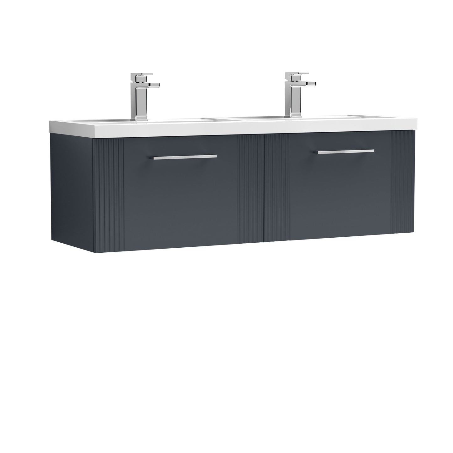 Nuie Deco 1200mm Wall Hung 2 Drawer Vanity & Basin/Worktop