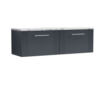 Nuie Deco 1200 Wall Hung 2-Drawer Vanity & Laminate Worktop