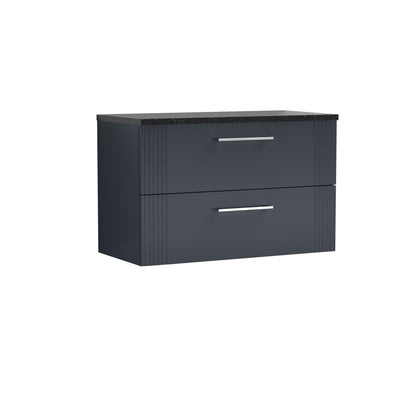 Nuie Deco 800mm Wall Hung 2 Drawer Vanity & Basin/Worktop