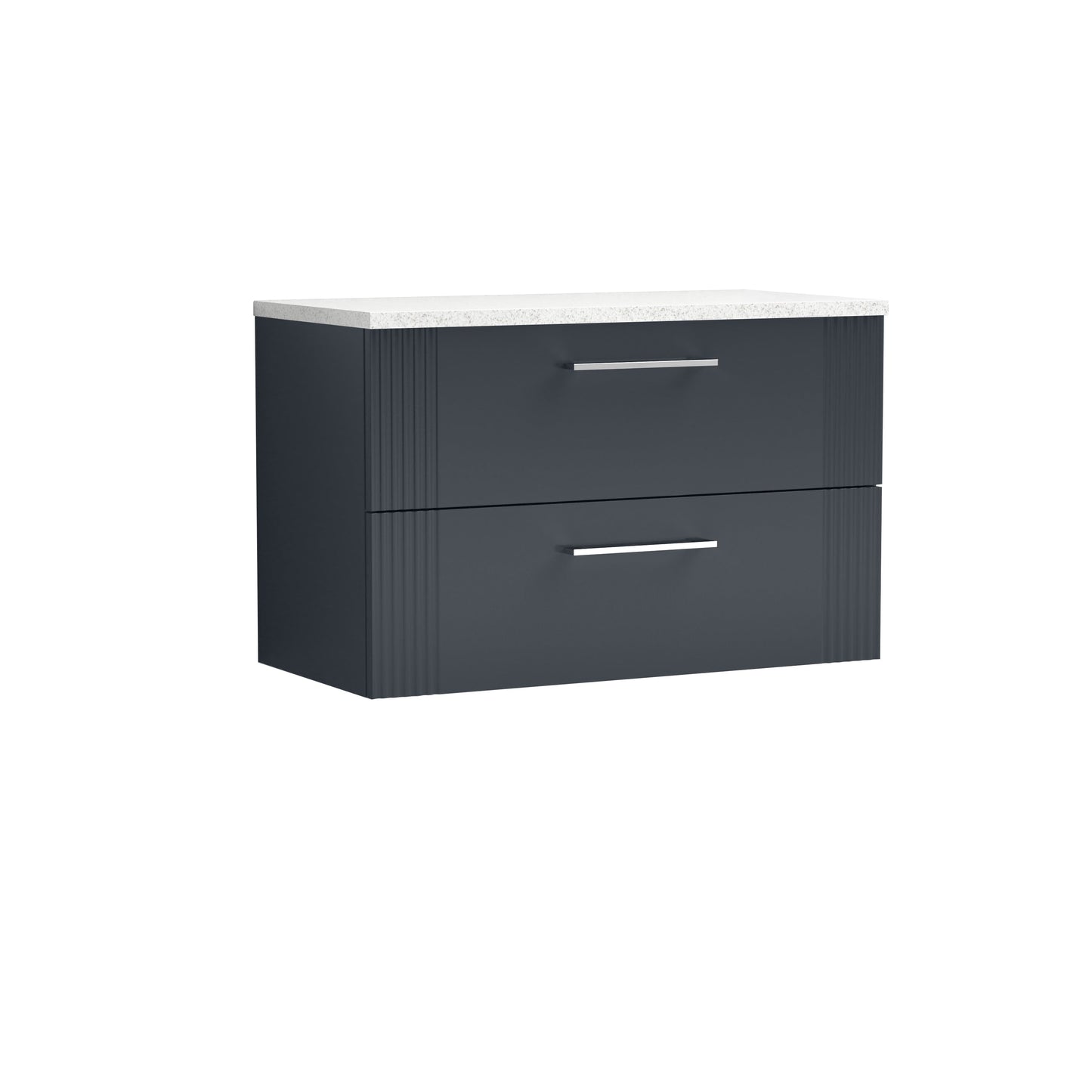 Nuie Deco 800mm Wall Hung 2 Drawer Vanity & Basin/Worktop