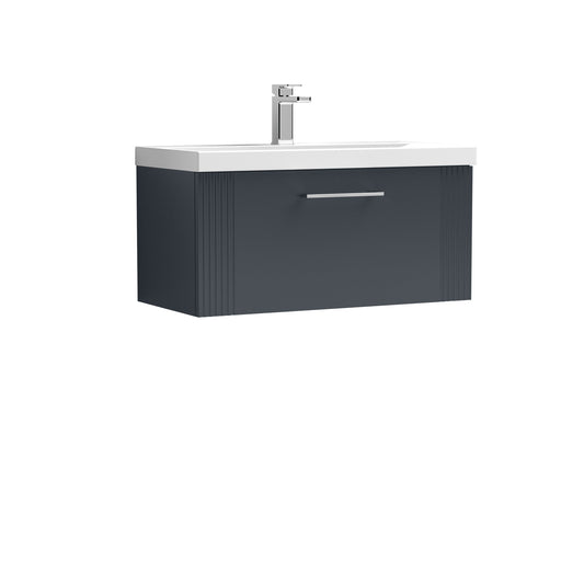 Nuie Deco 800mm Wall Hung Single Drawer Vanity & Basin/Worktop