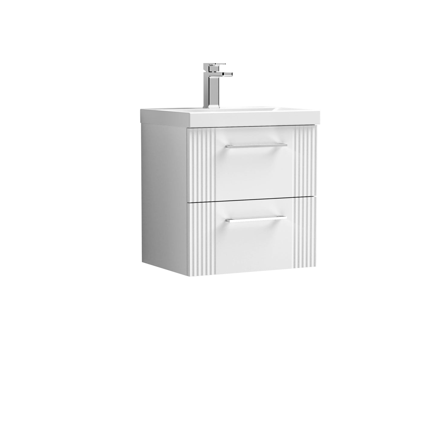 Nuie Deco 500mm Wall Hung 2 Drawer Vanity & Basin