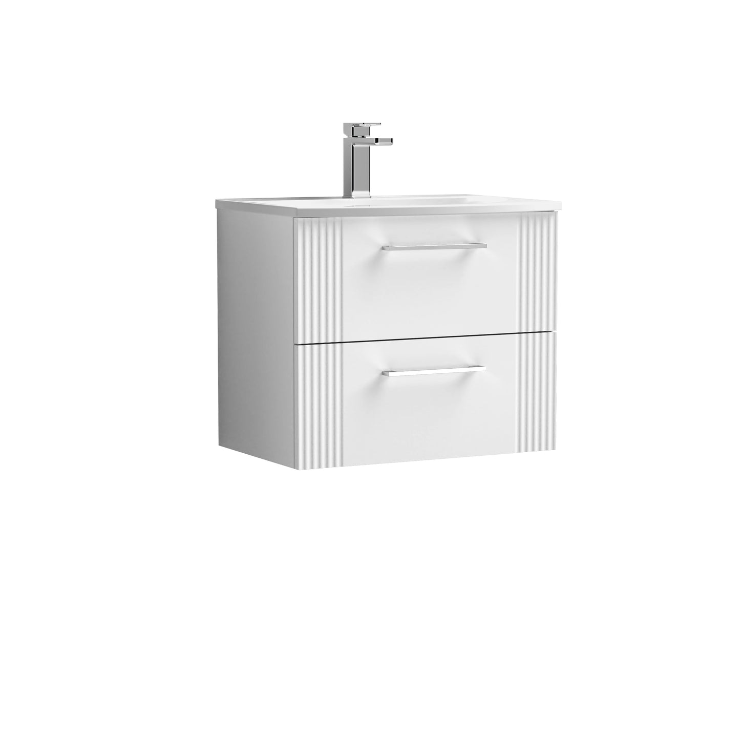 Nuie Deco 600mm Wall Hung 2 Drawer Vanity & Basin