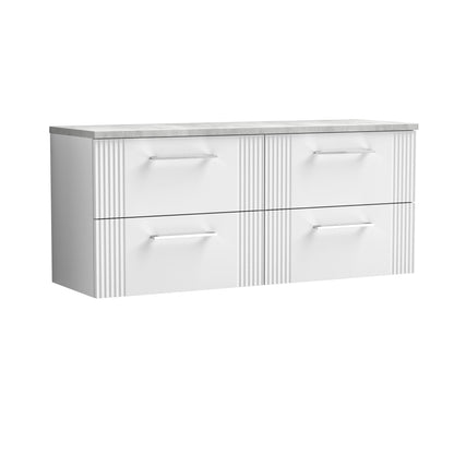 Nuie v1200 Wall Hung 4-Drawer Vanity & Basin/Worktop