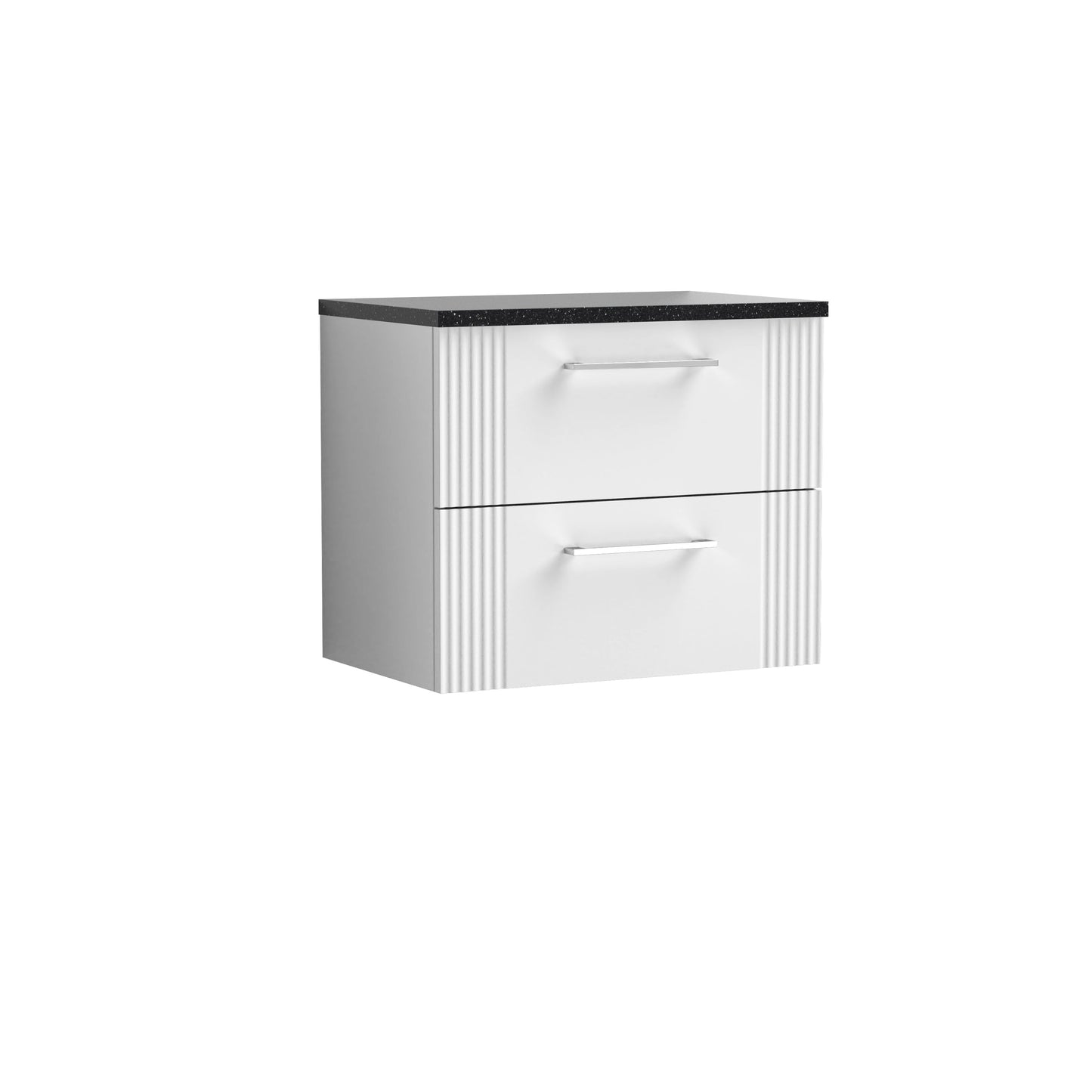 Nuie Deco 600mm Wall Hung 2 Drawer Vanity & Worktop