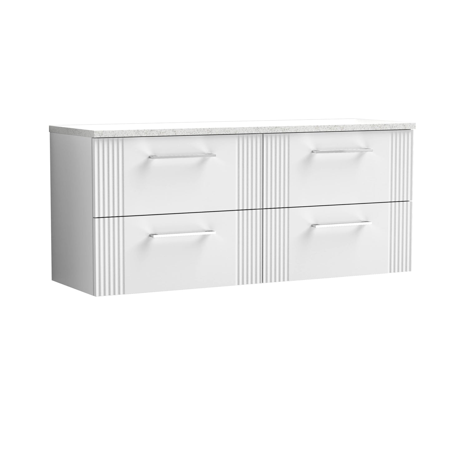 Nuie v1200 Wall Hung 4-Drawer Vanity & Basin/Worktop