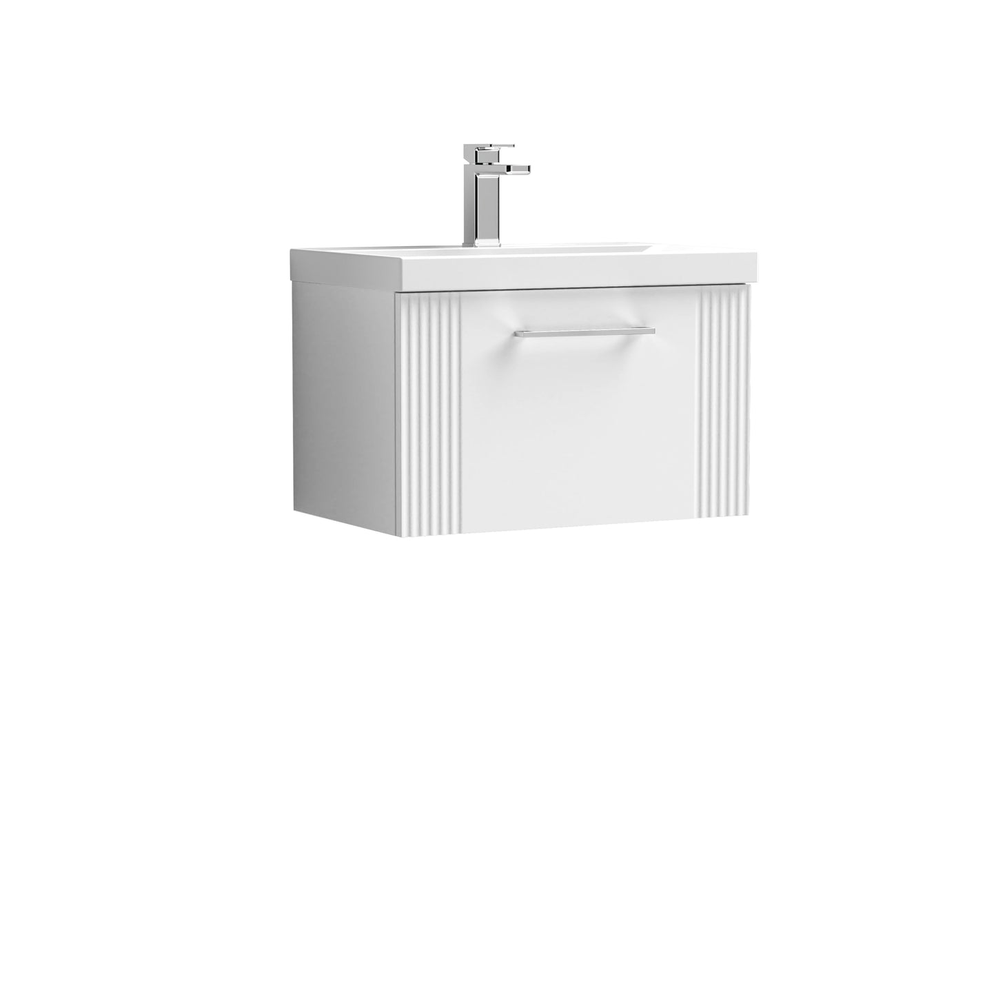 Nuie Deco 600mm Wall Hung Single Drawer Vanity & Basin