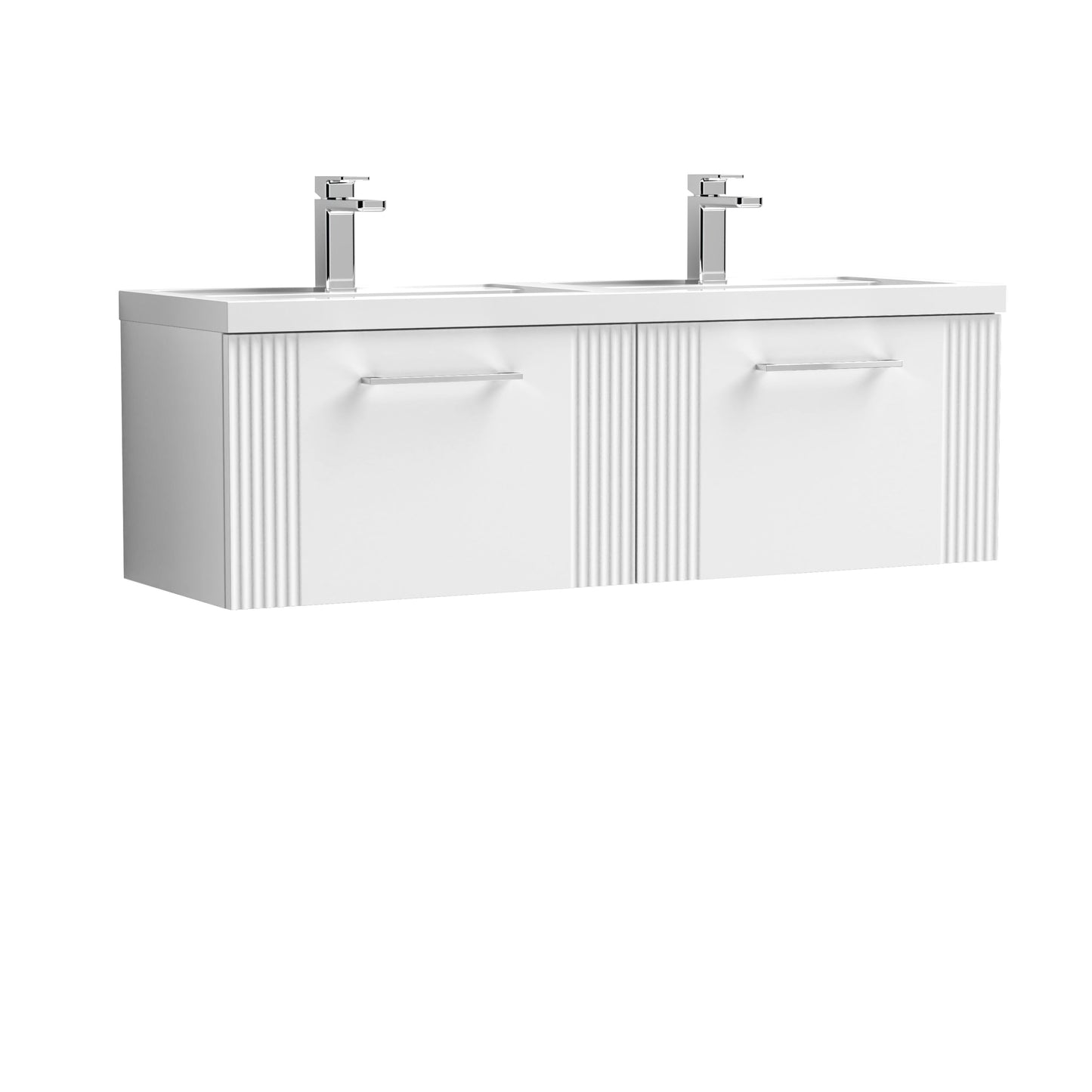 Nuie Deco 1200mm Wall Hung 2 Drawer Vanity & Basin/Worktop