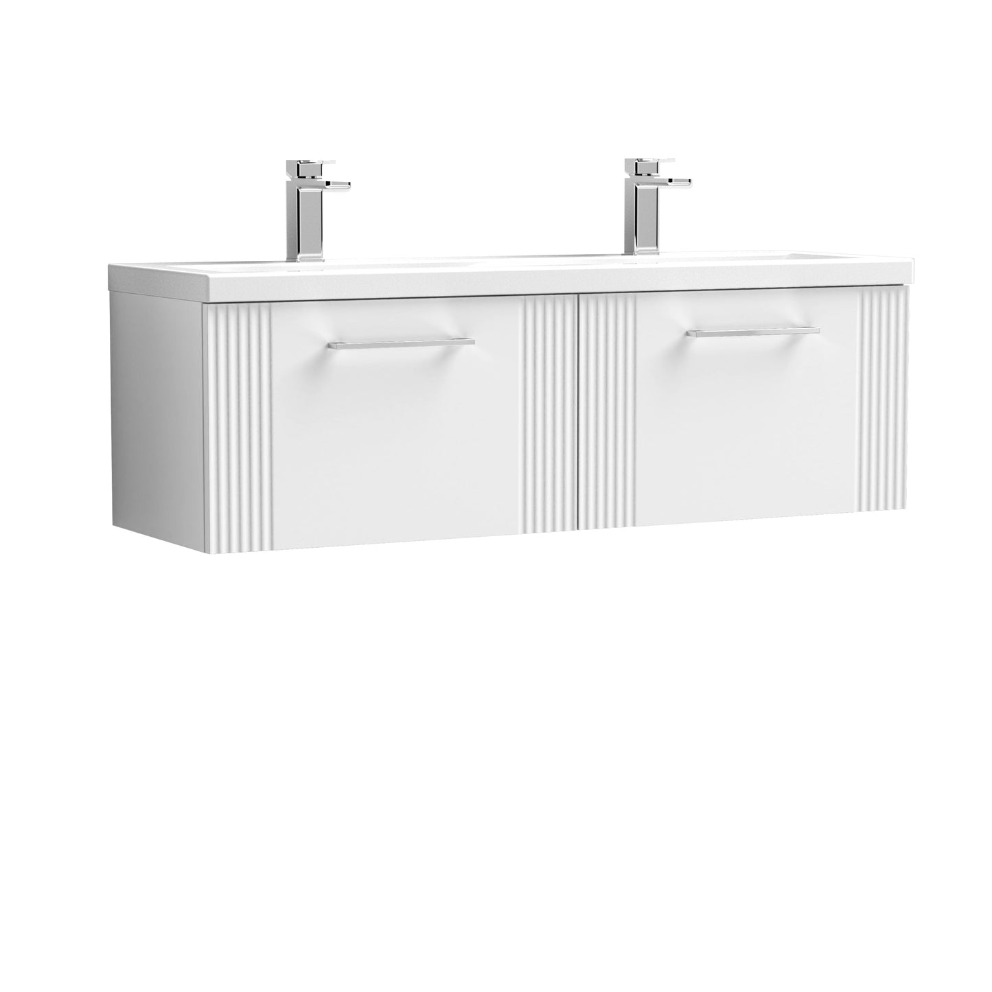 Nuie Deco 1200mm Wall Hung 2 Drawer Vanity & Basin/Worktop