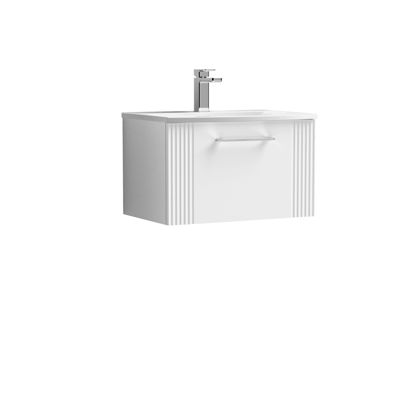 Nuie Deco 600mm Wall Hung Single Drawer Vanity & Basin