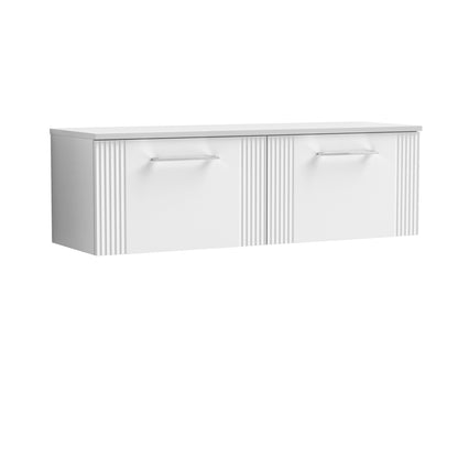 Nuie Deco 1200mm Wall Hung 2 Drawer Vanity & Basin/Worktop