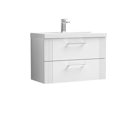 Nuie Deco 800mm Wall Hung 2 Drawer Vanity & Basin/Worktop