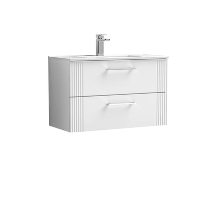 Nuie Deco 800mm Wall Hung 2 Drawer Vanity & Basin/Worktop