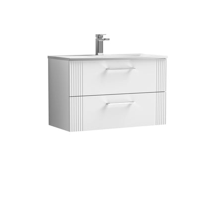 Nuie Deco 800mm Wall Hung 2 Drawer Vanity & Basin/Worktop