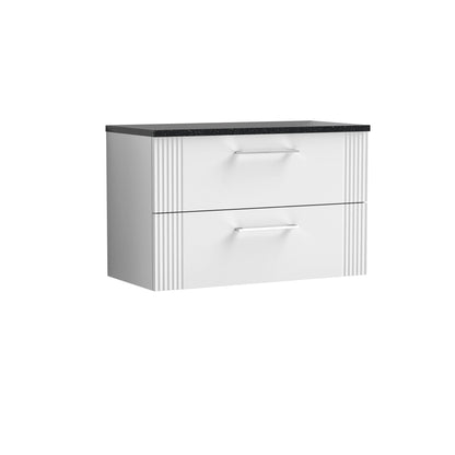 Nuie Deco 800mm Wall Hung 2 Drawer Vanity & Basin/Worktop