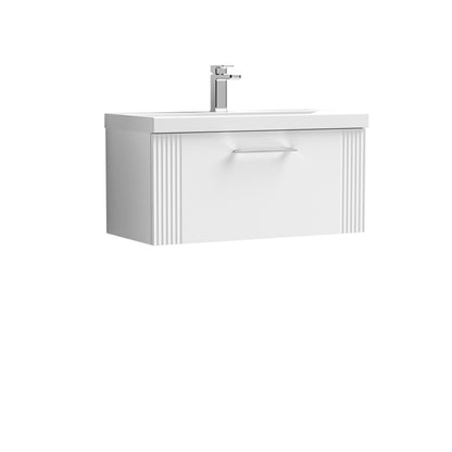 Nuie Deco 800mm Wall Hung Single Drawer Vanity & Basin/Worktop