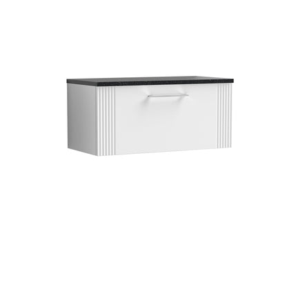 Nuie Deco 800mm Wall Hung Single Drawer Vanity & Basin/Worktop