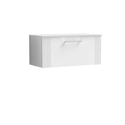 Nuie Deco 800mm Wall Hung Single Drawer Vanity & Basin/Worktop