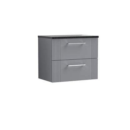 Nuie Deco 600mm Wall Hung 2 Drawer Vanity & Worktop