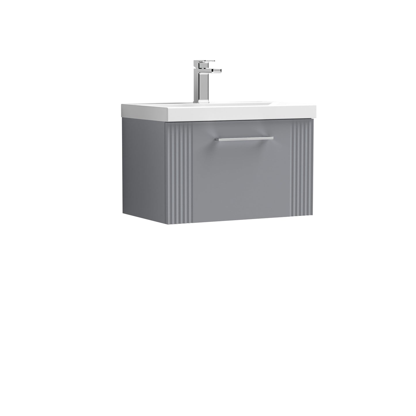 Nuie Deco 600mm Wall Hung Single Drawer Vanity & Basin