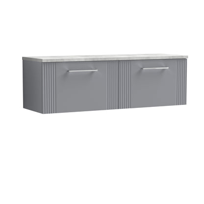 Nuie Deco 1200 Wall Hung 2-Drawer Vanity & Laminate Worktop