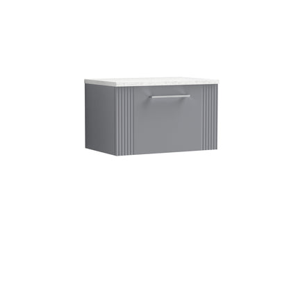 Nuie Deco 600mm Wall Hung Single Drawer Vanity & Worktop