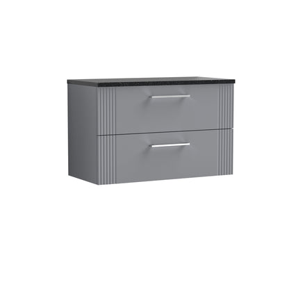 Nuie Deco 800mm Wall Hung 2 Drawer Vanity & Basin/Worktop