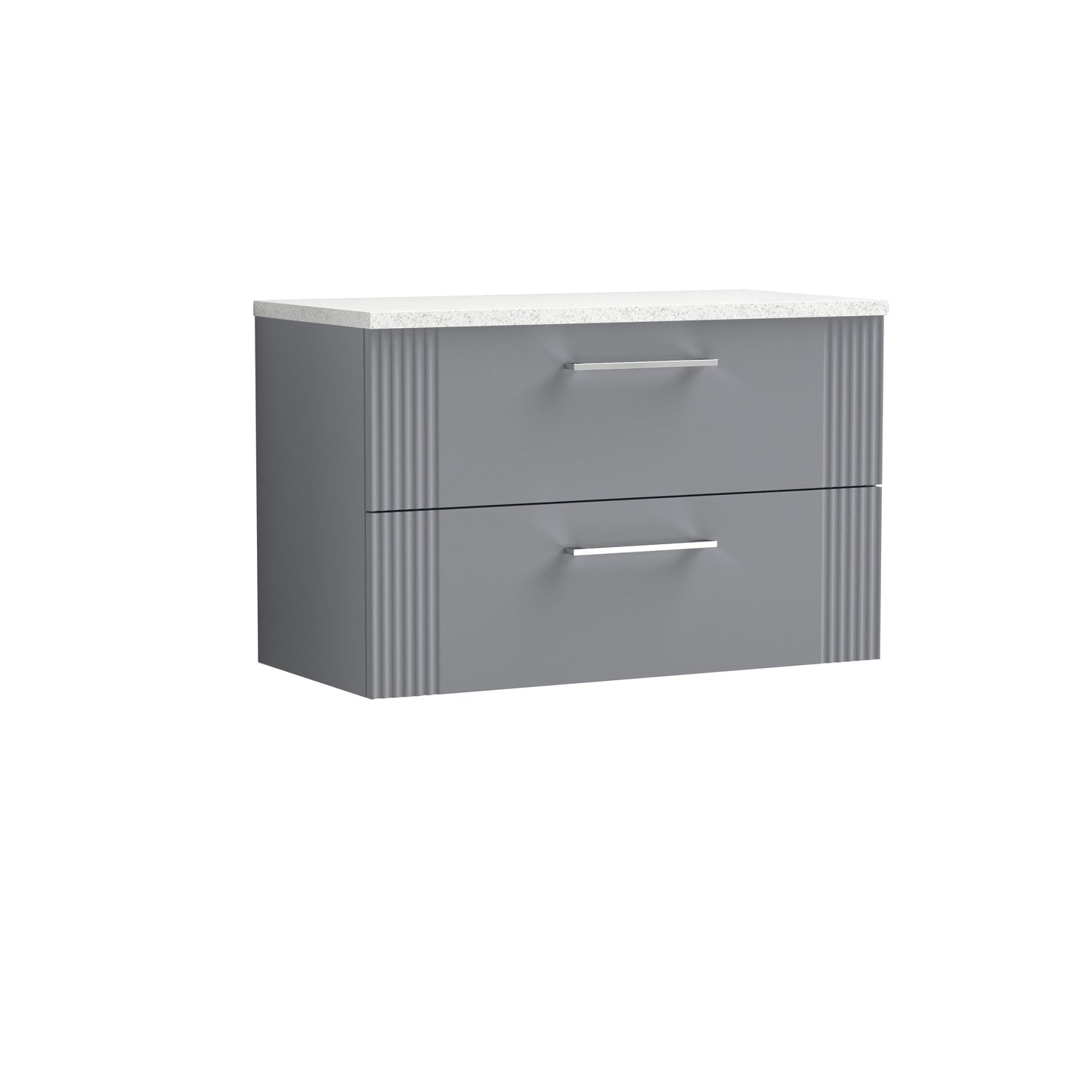 Nuie Deco 800mm Wall Hung 2 Drawer Vanity & Basin/Worktop