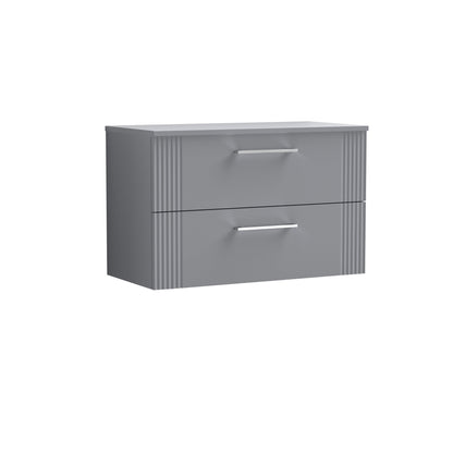 Nuie Deco 800mm Wall Hung 2 Drawer Vanity & Basin/Worktop