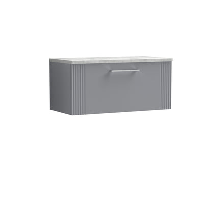 Nuie Deco 800mm Wall Hung Single Drawer Vanity & Basin/Worktop