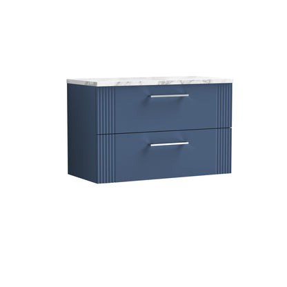 Nuie Deco 800mm Wall Hung 2 Drawer Vanity & Basin/Worktop