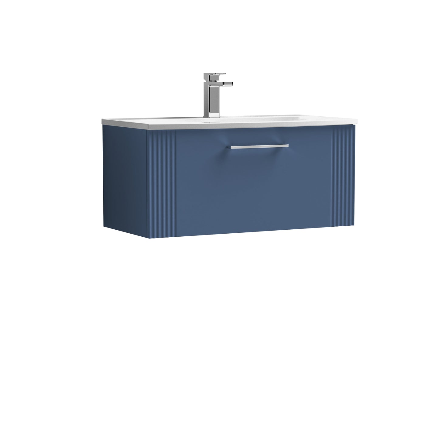 Nuie Deco 800mm Wall Hung Single Drawer Vanity & Basin/Worktop