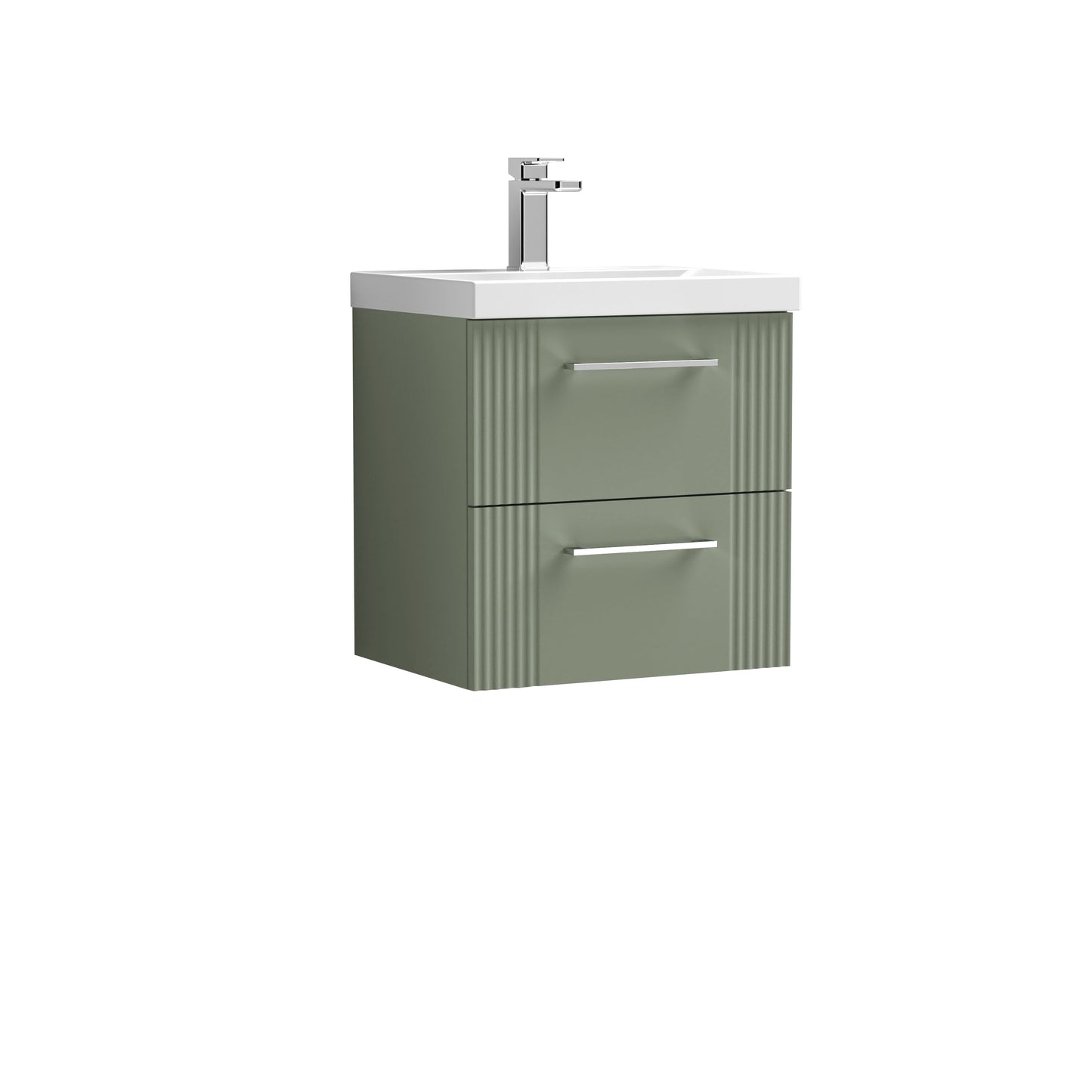 Nuie Deco 500mm Wall Hung 2 Drawer Vanity & Basin