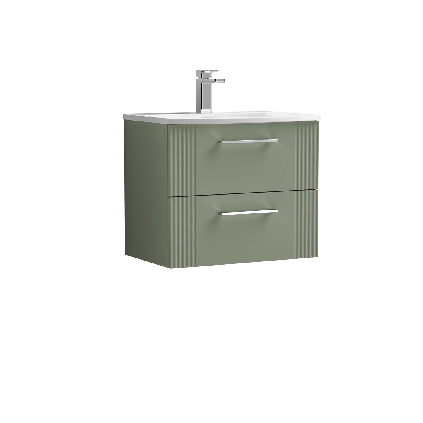 Nuie Deco 600mm Wall Hung 2 Drawer Vanity & Basin