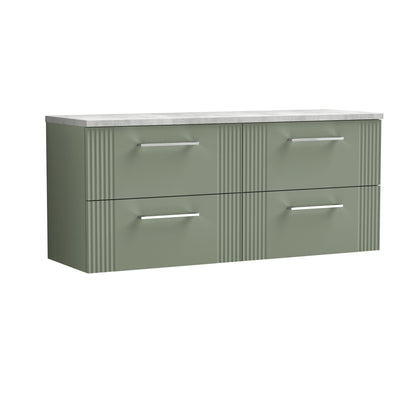 Nuie v1200 Wall Hung 4-Drawer Vanity & Basin/Worktop