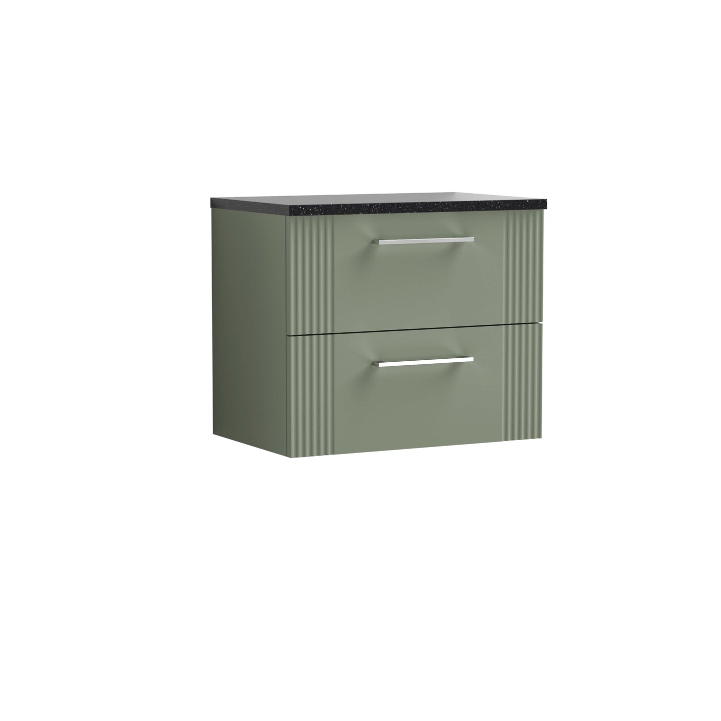 Nuie Deco 600mm Wall Hung 2 Drawer Vanity & Worktop