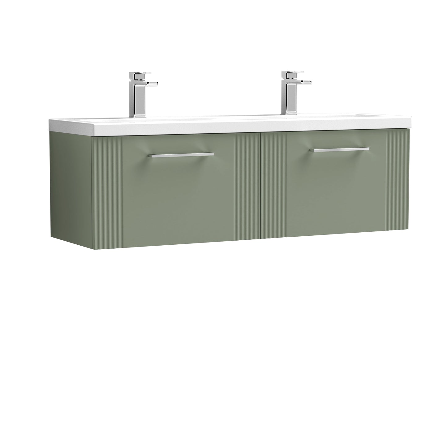 Nuie Deco 1200mm Wall Hung 2 Drawer Vanity & Basin/Worktop