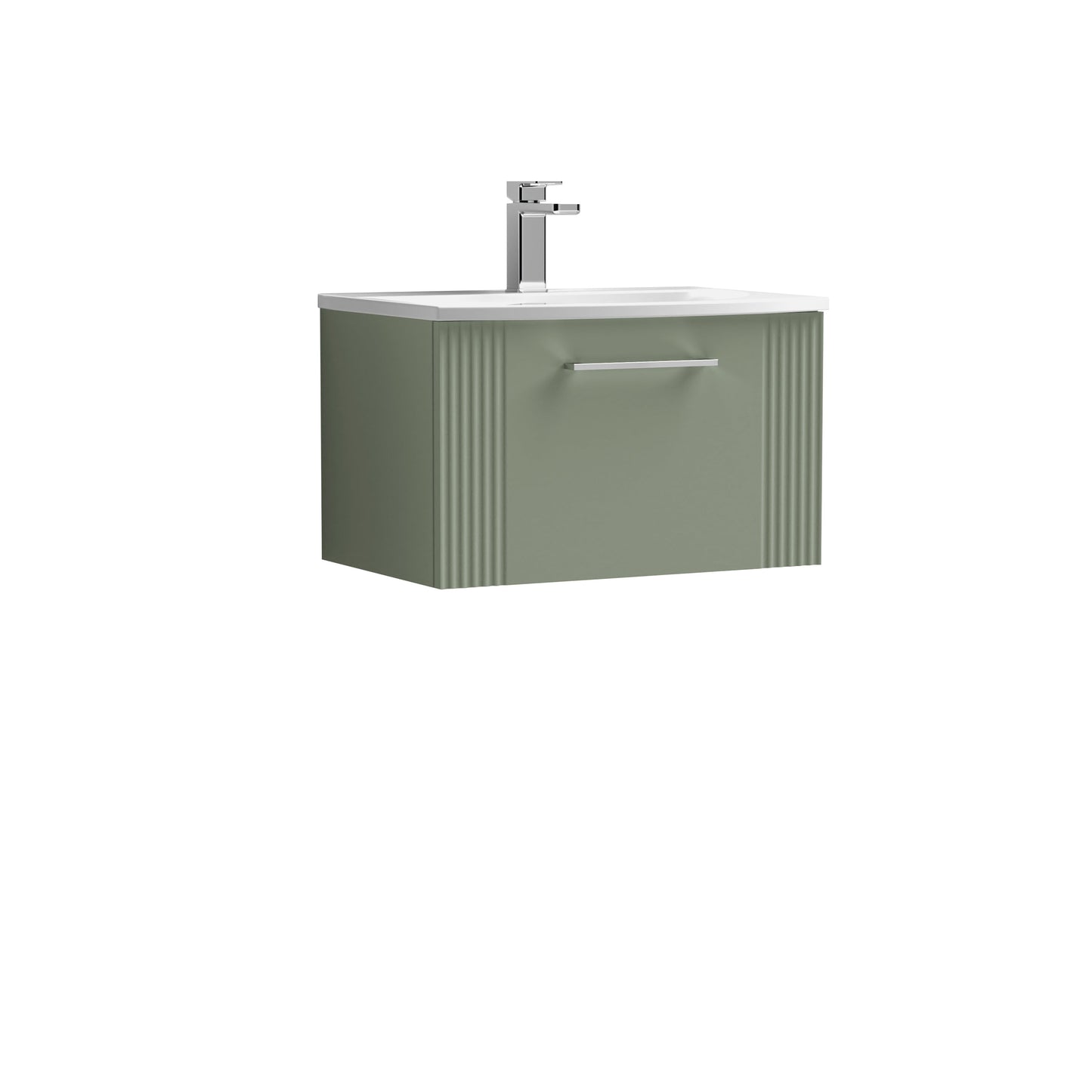 Nuie Deco 600mm Wall Hung Single Drawer Vanity & Basin