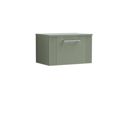 Nuie Deco 600mm Wall Hung Single Drawer Vanity & Worktop