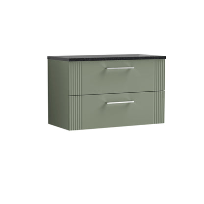 Nuie Deco 800mm Wall Hung 2 Drawer Vanity & Basin/Worktop