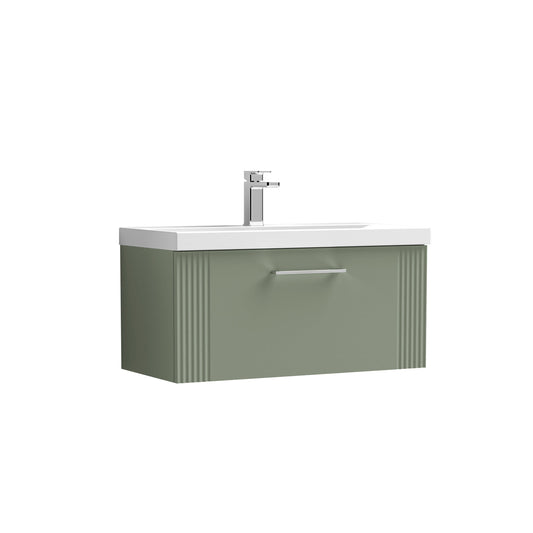 Nuie Deco 800mm Wall Hung Single Drawer Vanity & Basin/Worktop