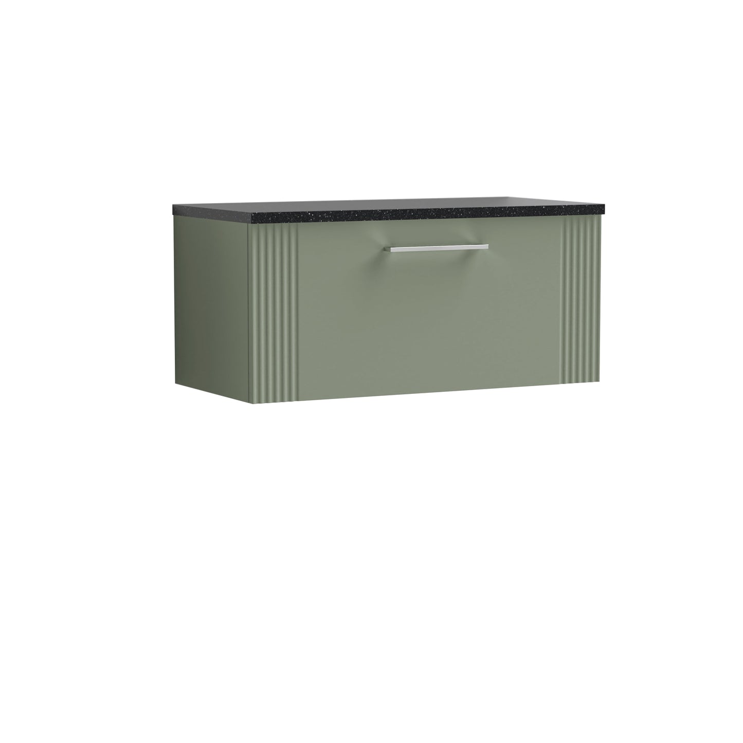 Nuie Deco 800mm Wall Hung Single Drawer Vanity & Basin/Worktop