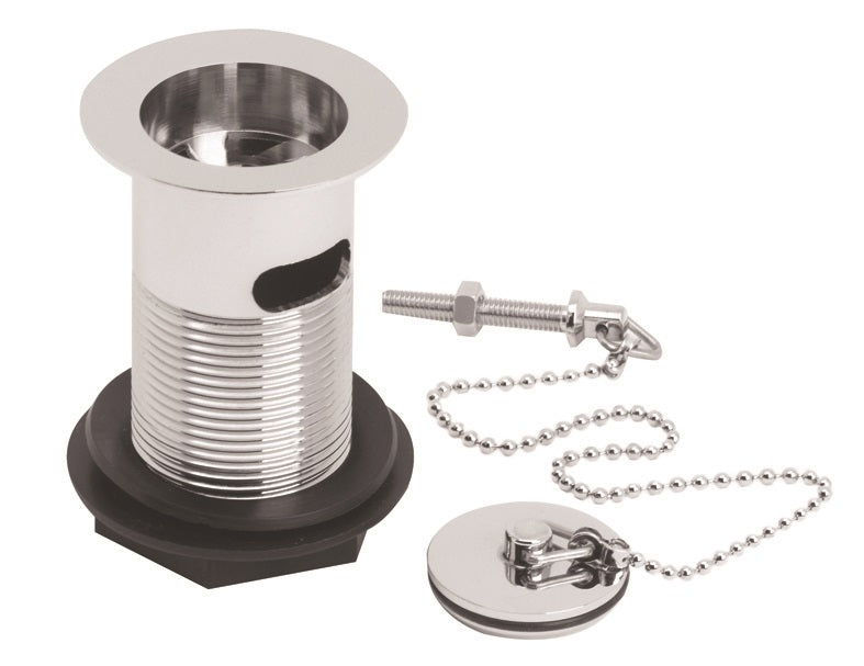 Nuie Basin Waste with Stainless Steel Plug & Ball Chain