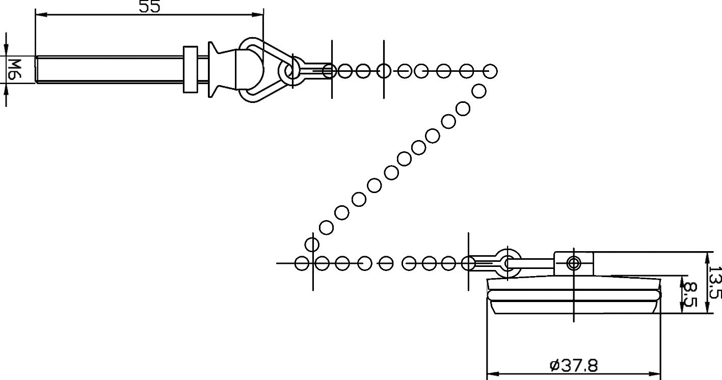 Hudson Reed Basin Plug And Chain