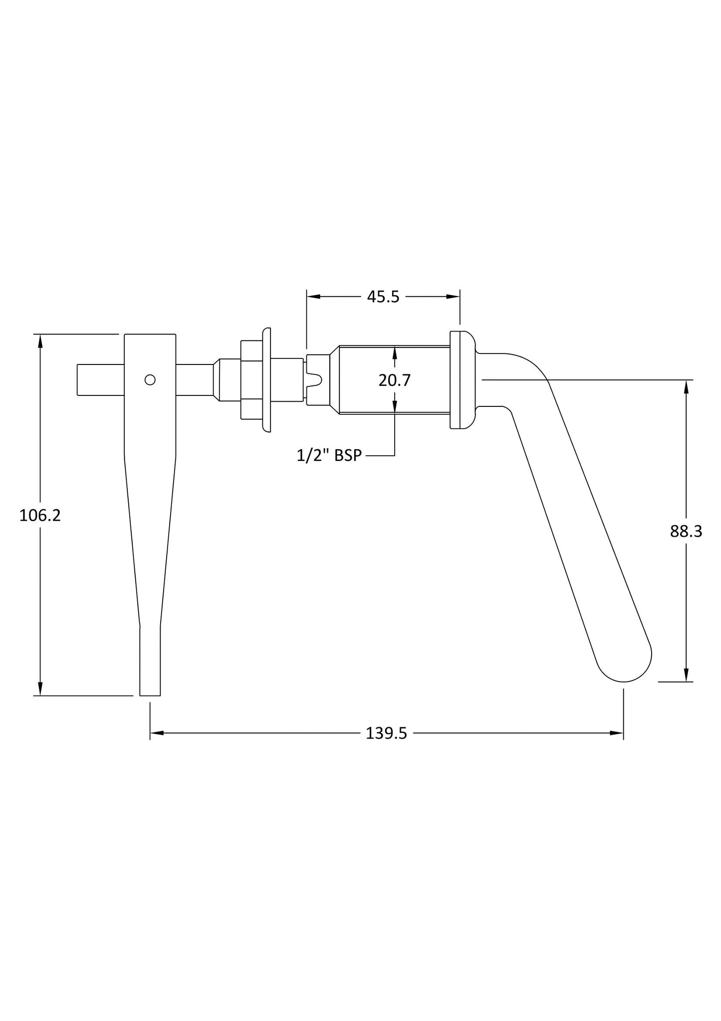 Hudson Reed Metal Universal Flush Lever