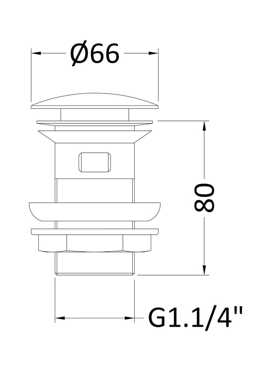 Push Button Basin Waste