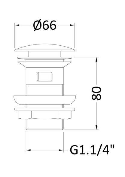 Hudson Reed Push Button Basin Waste