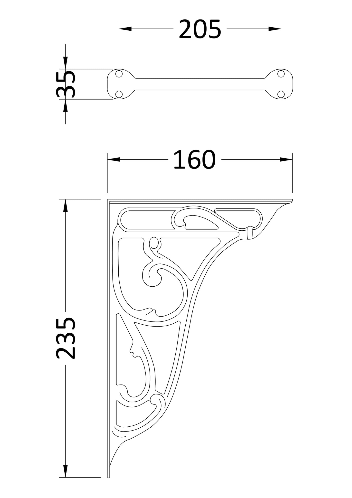 Hudson Reed Old London Ornate Cistern Brackets